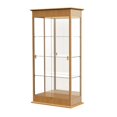 thumbnail image 1 of Waddell 694K-MB-AK Varsity 36 x 77 x 18 in. 2 Sliding Doors Lighted Floor Display Case&#44; Mirror Back - Autumn Oak, 1 of 2