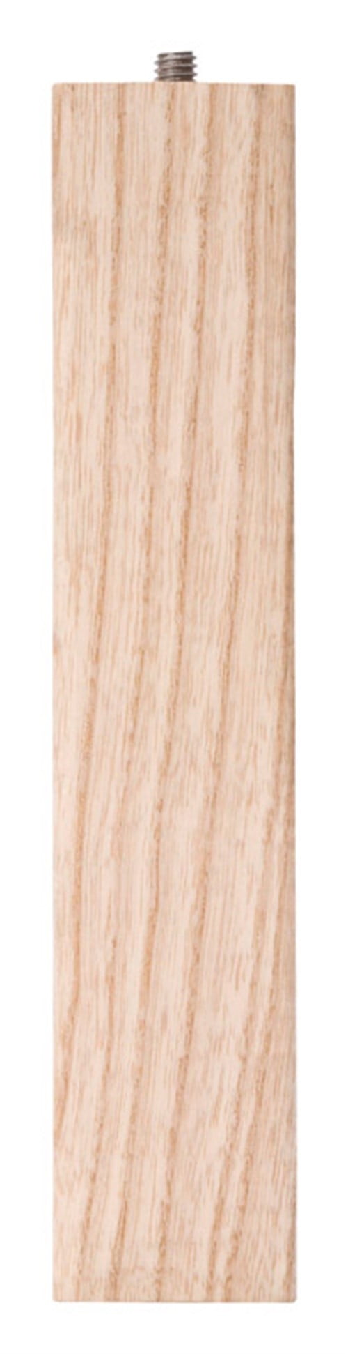 Natural Ash Wood Parsons Table Leg with Hanger Bolt, 8 in.