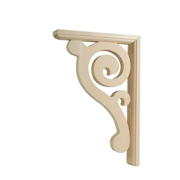 Waddell 8 in. L Prefinished Brown Hardwood Decorative Bracket