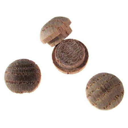 Waddell 8400.38 DP OAK Screw Hole Button, Oak Wood