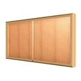 thumbnail image 1 of Waddell 88-3672CK-GD Legacy 72 x 36 x 4 in. Gold Trim Wall Display Case, Cork Back - Autumn Oak, 1 of 1