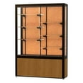 thumbnail image 1 of Waddell Challenger 48"W x 66"H x 16"D Floor Case, Cork Back, Dk. Bronze Finish, Lt. Oak Vinyl Base, 1 of 1