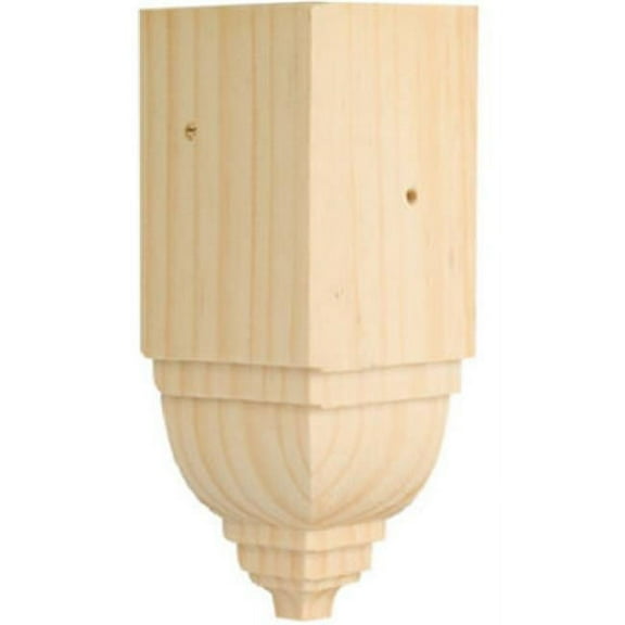 Waddell ICTB-52 6.75 x 3.25 x 3.25 in. Inside Crown Trim Pine Block Moulding