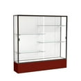 thumbnail image 1 of Waddell 376WB-BZ-MN Spirit 72 x 72 x 16 in. Maroon Base Floor Display Case with 6 ft. Length, White Back - Dark Bronze, 1 of 7