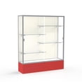 thumbnail image 1 of Spirit 60"W x 72"H x 16"D Floor Case, Plaque Back, Satin Finish, Red Base, 1 of 7