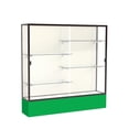 thumbnail image 1 of Waddell 376PB-BZ-KG Spirit 72 x 72 x 16 in. Kelly Green Base Floor Display Case with 6 ft. Length, Plaque Back - Dark Bronze, 1 of 7