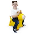 thumbnail image 1 of Waddle! Giraffe Bouncer! Inflatable Ride on Toy (Yellow), 1 of 7