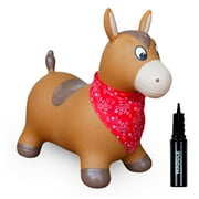 Waddle Inflatable Hopper Animal, Kids and Toddlers, Pump, 2 Years and up, Brown Horse