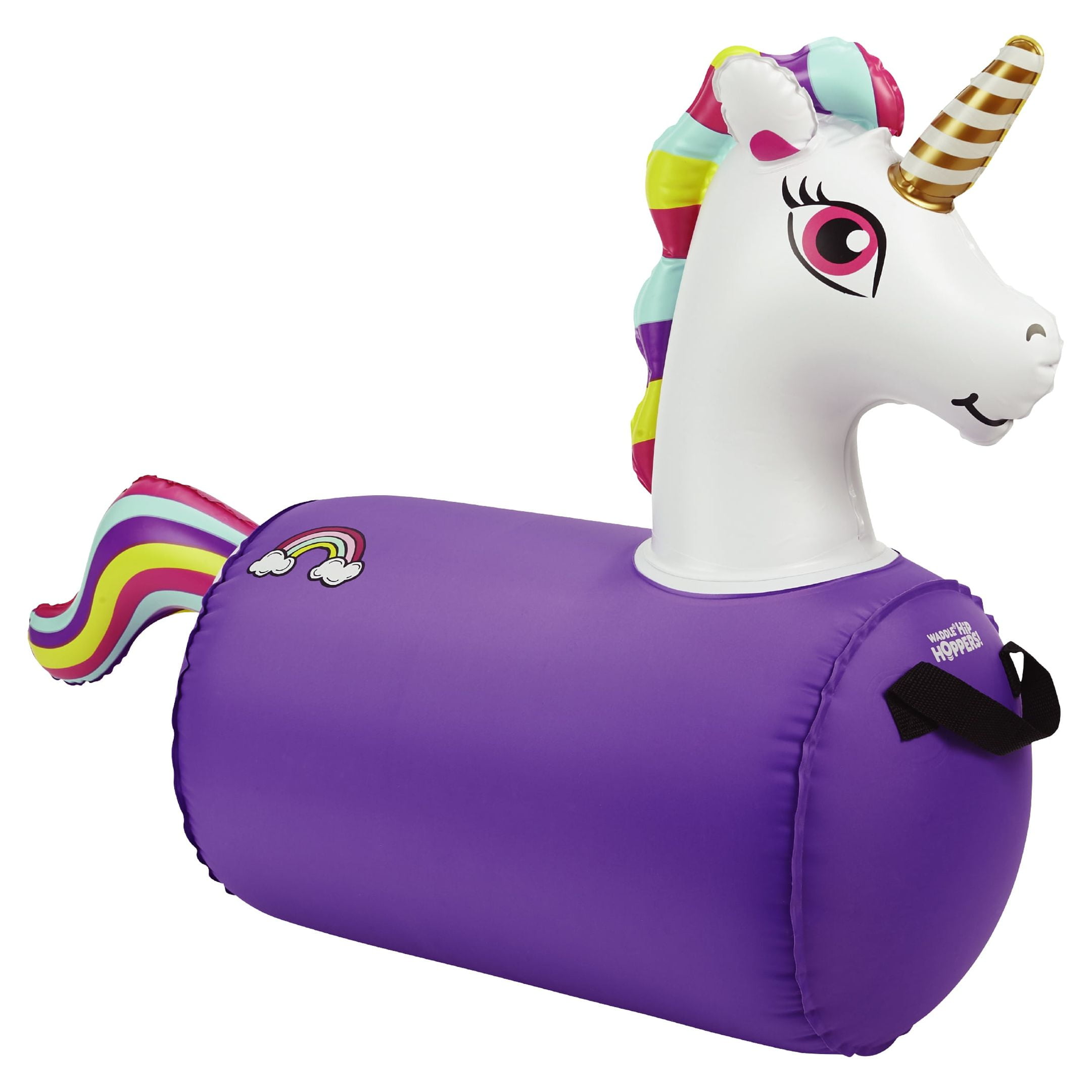 Waddle Purple Unicorn Hip Hopper Inflatable Hopping Animal Bouncer