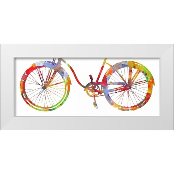 Wade, Amanda 24x12 White Modern Wood Framed Museum Art Print Titled - Bike Ride I