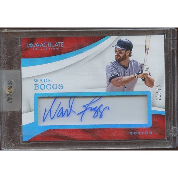 Wade Boggs 2017 Panini Immaculate Auto Hard Signed Platinum Red Sox 21/25 Baseball Card Near Mint
