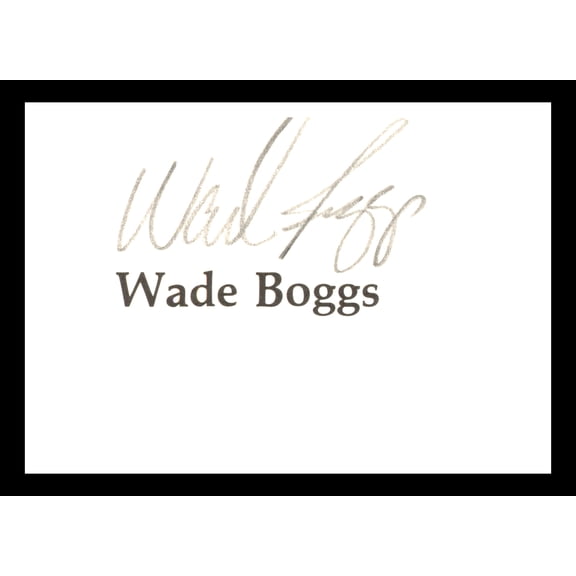 Wade Boggs Autographed 2.5x3.5 Cut Signature Boston Red Sox SKU #239071