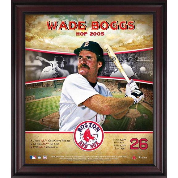 Wade Boggs Boston Red Sox Framed 15" x 17" Hall of Fame Career Profile