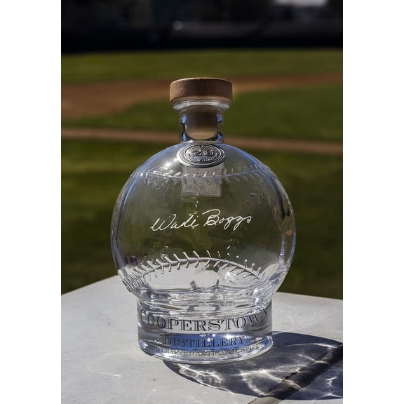 Wade Boggs Hall of Fame Engraved Baseball Decanter | 750mL Glass Liquor Carafe with Ashwood Stopper