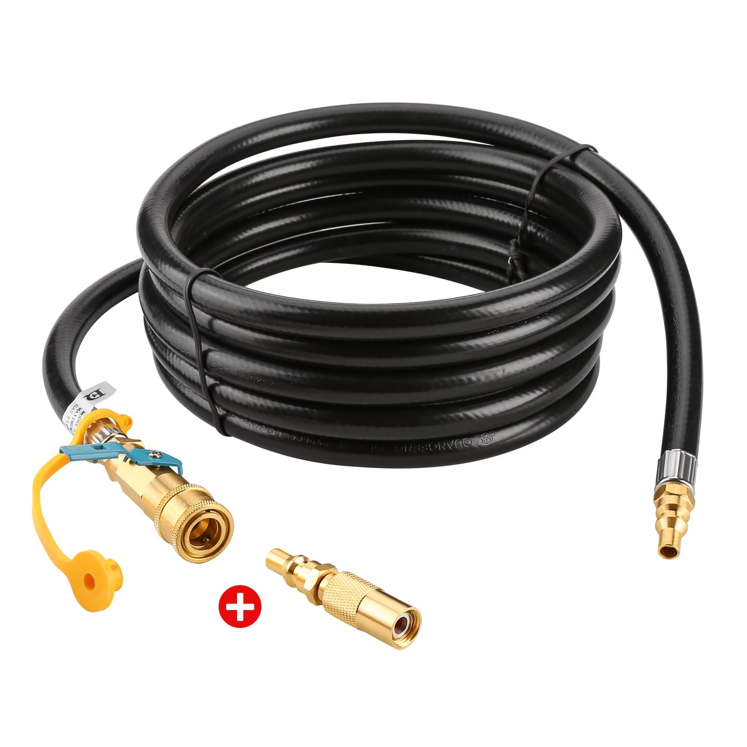 Wadeo 12ft Low Pressure RV Propane Quick Connect Hose and Conversion