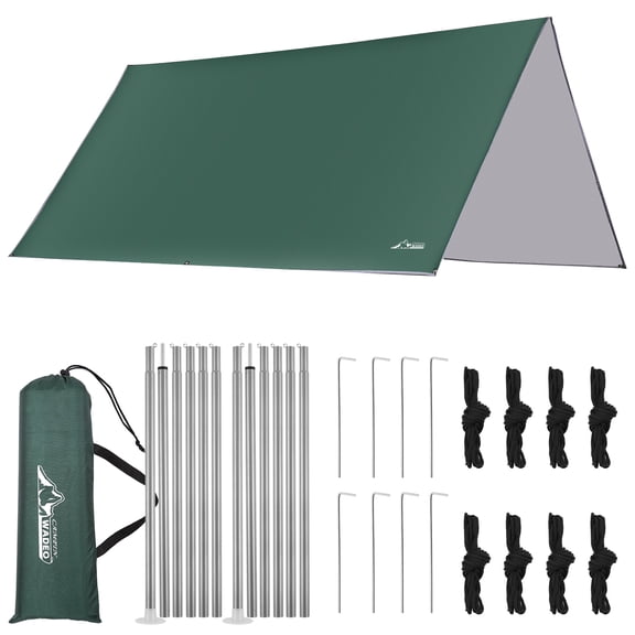 Wadeo Polyester 10 x 10 FT, Ultralight Rainfly Tarp