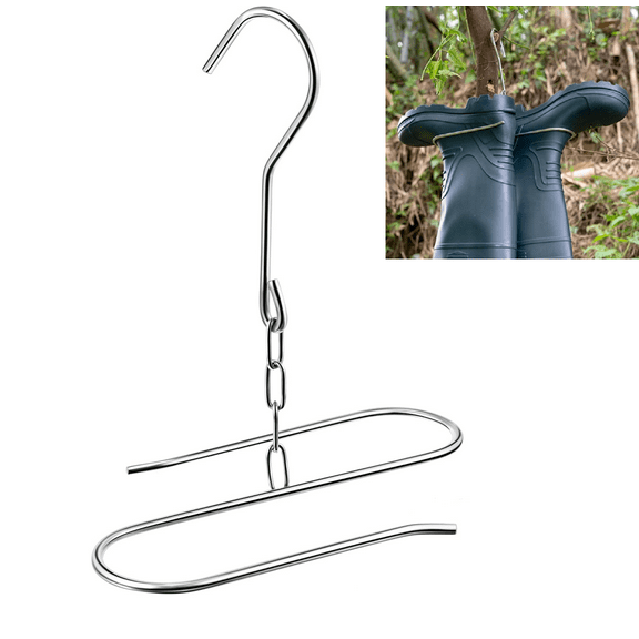Wader Boot Hanger, Stainless Steel, Silver, 1 Count
