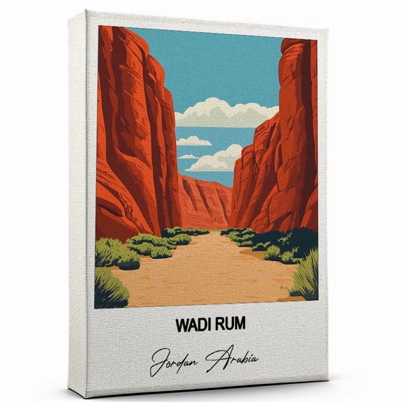 Wadi Rum Canvas Wall Art Travel-Inspired Home Decor Featuring Jordan Arabia Art Canvas Unique Gift for Travel Canvas Ready to Hang