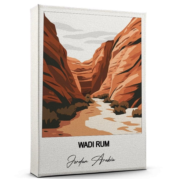 Wadi Rum Travel Wall Art  Jordan Arabia Canvas  Travel Wall Decor with Timeless Appeal  A Special Gift for Loved Ones