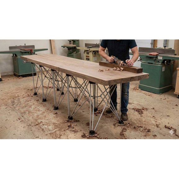Wadkins Co. Cut-Straight 6-Leg Spider Leg Work Bench System