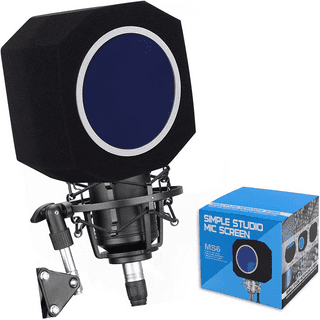 Professional Microphone Isolation Ball Shield - Superior Noise Cancellation  with Pop Filter and High-Density Sound Absorbing Foam - Studio Quality