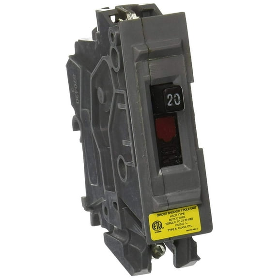 Connecticut Electric Single Pole Circuit Breaker UBIA - 20 Amp - 1 Pack
