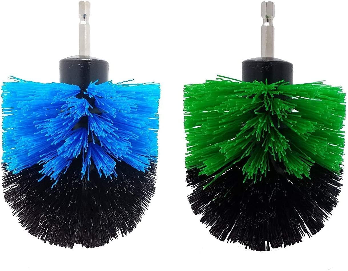 WadwP 2Pack Cone Drill Powered Brush Attachment for Cleaning Bathrooms, Kitchens, Showers