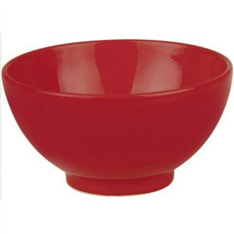 Red Stainless Steel Soup Bowl 33-ounce Large Capacity Microwavable