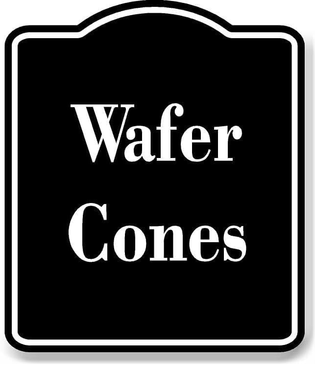 Wafer Cones BLACK Aluminum Composite Sign 15''x18'' - Walmart.com