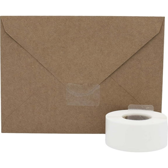 Wafer Seals Clear Transparent Rectangle Seals Stickers | 1 x 1.5" inches - 500 Pack | InStockLabels.com