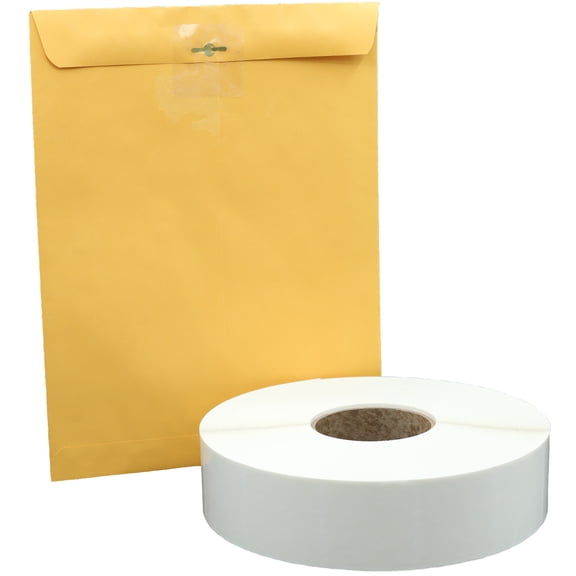 Wafer Seals Clear Transparent Square Stickers | 2" Inches Wide | 5,000 Pack