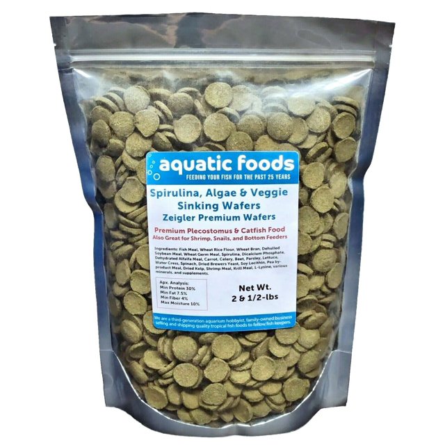 Wafers of Spirulina, Algae, Veggies, 3/4" Sinking Wafers for Bottom