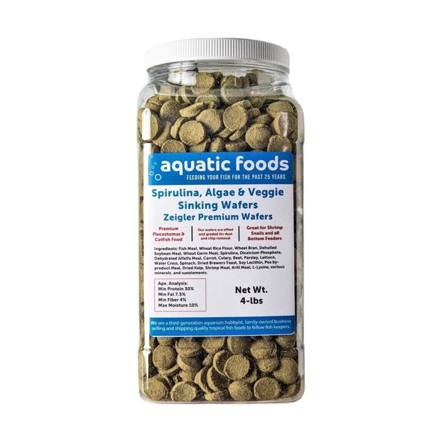 Wafers of Spirulina, Algae, Veggies, Sinking Wafers for Bottom Fish