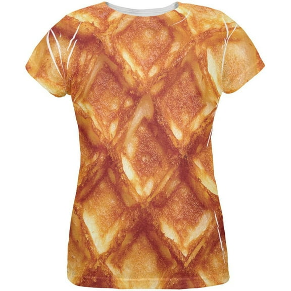 Waffle All Over Womens T-Shirt - Small