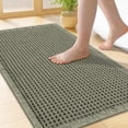 thumbnail image 1 of Waffle Bath Mat 24"x17", Extra Soft Absorbent Bathroom Rug, Non-Slip, Quick Dry, Machine Washable, Green, 1 of 6