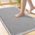 thumbnail image 1 of Waffle Bath Mat 24"x17", Extra Soft Absorbent Bathroom Rug, Non-Slip, Quick Dry, Machine Washable, Grey, 1 of 2