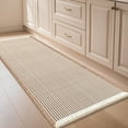 thumbnail image 1 of HAKUNA Waffle Bath Mat Brown & Cream 4'x2',Boho Woven Modern Bath Rug Mats, Absorbent Non Slip Bathroom Floor Mat, Soft Washable Bath Rugs with Tassels for Bathroom, Bedroom, Kitchen, Shower, Tub, 1 of 7