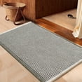 thumbnail image 1 of HAKUNA Waffle Bath Mat Green & Cream 36"x24",Boho Woven Modern Bath Rug Mats, Absorbent Non Slip Bathroom Floor Mat, Soft Washable Bath Rugs with Tassels for Bedroom, Kitchen, Shower, Tub, 1 of 7