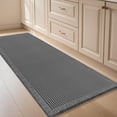 thumbnail image 1 of HAKUNA Waffle Bath Mat Grey 2'x4',Boho Woven Modern Bath Rug Mats, Absorbent Non Slip Bathroom Floor Mat, Soft Washable Bath Rugs with Tassels for Bathroom, Bedroom, Kitchen, Shower, Tub, 1 of 8