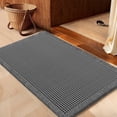 thumbnail image 1 of HAKUNA Waffle Bath Mat Grey 32"x20", Boho Woven Modern Bath Rug Mats, Absorbent Non Slip Bathroom Floor Mat, Soft Washable Bath Rugs with Tassels for Bathroom, Bedroom, Kitchen, Shower, Tub, 1 of 8