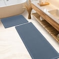 thumbnail image 1 of HAKUNA Waffle Bath Mat Set 2 Piece Blue,Woven Modern Bath Rug Mats, Absorbent Non Slip Bath Floor Mat, Soft Washable Boho Bath Rugs with Tassels for Bathroom, Bedroom, Kitchen,Tub, 1 of 7