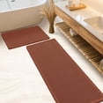 thumbnail image 1 of HAKUNA Waffle Bath Mat Set 2 Piece Dirty Orange,Woven Modern Bath Rug Mats, Absorbent Non Slip Bath Floor Mat, Soft Washable Boho Bath Rugs with Tassels for Bathroom, Bedroom, Kitchen,Tub, 1 of 7