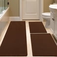 thumbnail image 1 of HAKUNA Waffle Bath Mat Set 3 Piece Brown,Woven Modern Bath Rug Mats, Absorbent Non Slip Bath Floor Mat, Soft Washable Boho Bath Rugs with Tassels for Bathroom, Bedroom, Kitchen,Tub, 1 of 7
