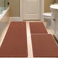 thumbnail image 1 of HAKUNA Waffle Bath Mat Set 3 Piece Dirty Orange,Woven Modern Bath Rug Mats, Absorbent Non Slip Bath Floor Mat, Soft Washable Boho Bath Rugs with Tassels for Bathroom, Bedroom, Kitchen,Tub, 1 of 7