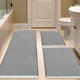thumbnail image 1 of HAKUNA Waffle Bath Mat Set 3 Piece Grey & Beige,Woven Modern Bath Rug Mats, Absorbent Non Slip Bath Floor Mat, Soft Washable Boho Bath Rugs with Tassels for Bathroom, Bedroom, Kitchen,Tub, 1 of 7
