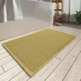 thumbnail image 1 of Waffle Bath Mat, Super Absorbent Non Slip Bath Mats for Bathroom Floor, Washable Bathroom Rugs with Tassels, ultra Soft,Yellow 16" x 24", 1 of 6