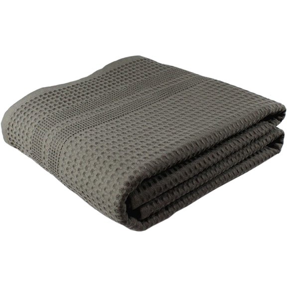 Waffle Bath Sheet Large Bath Towels Quick Dry Thin Body Towels, 40x80 Oversized Bath Towels for Adults, Classic Style (Stone)