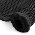 thumbnail image 1 of Waffle Bathroom Rug Mat, Absorbent Non Slip Bath Rugs Machine Washable for Bathroom, 16"x24" Black, 1 of 6
