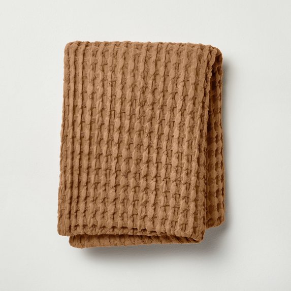 Waffle Body Pillow Cover Warm Brown