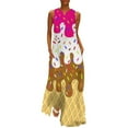 thumbnail image 1 of Waffle C Neopolitan Ice Cream - Long Dress wom's eving dress02 clothes for woman Dress, 1 of 6